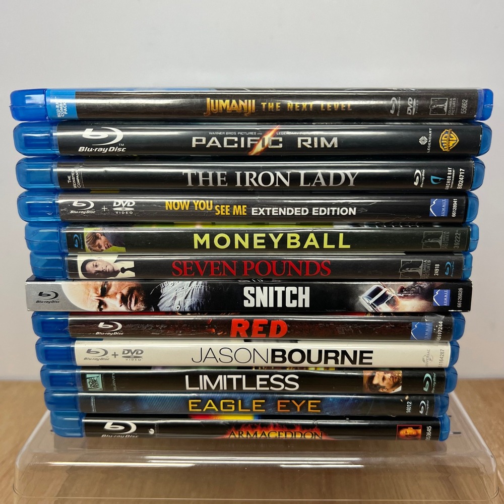 Blu-ray Movie Lot 12 Discs Pacific Rim Jumanji Jason Bourne Action Drama Sci-Fi